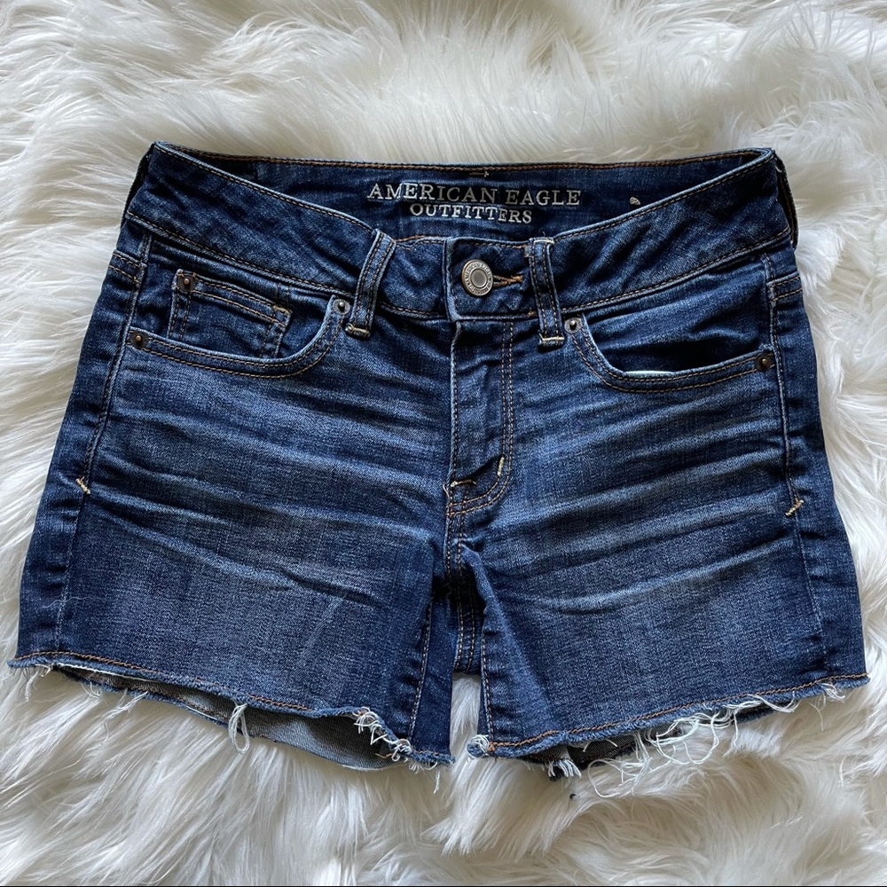 American Eagle Super Stretch Shortie Cutoff Denim Short